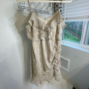 Brown Floral Mini Dress